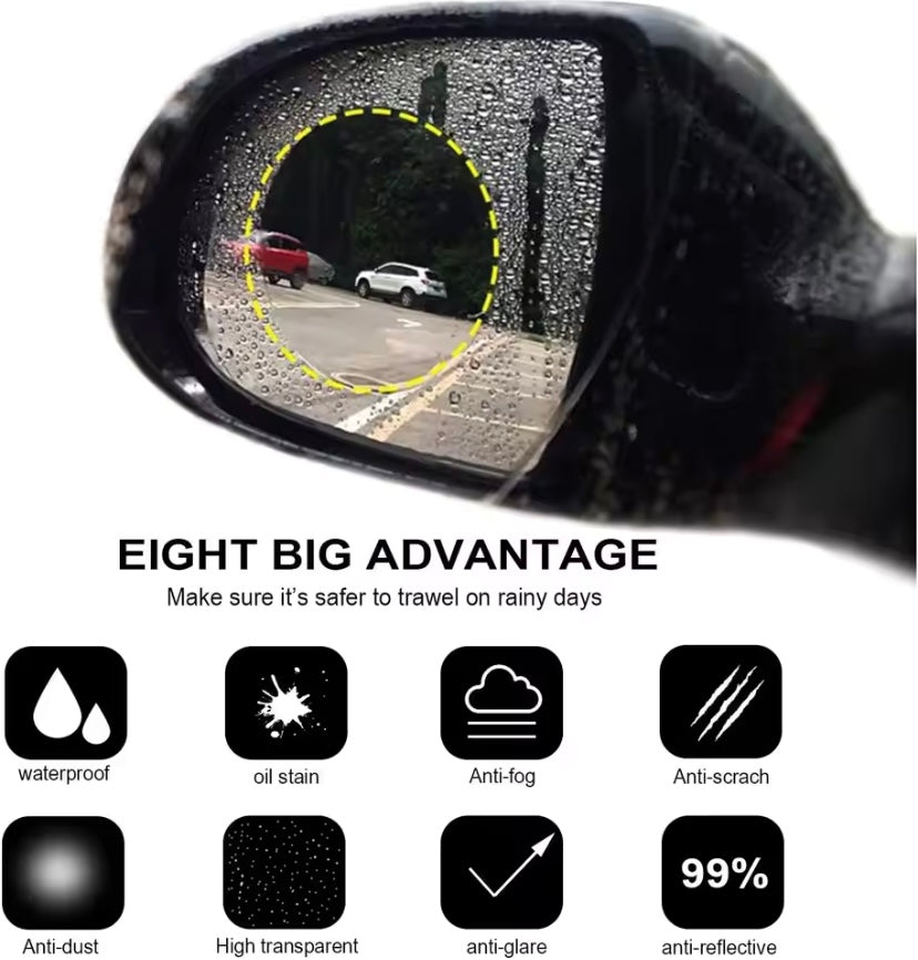 2PCS Car Sticker Rainproof Film